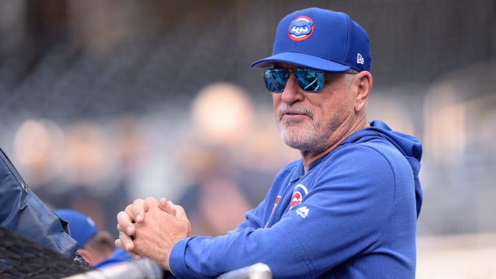 Sep 9, 2019; San Diego, CA, USA; Chicago Cubs manager Joe Maddon (70) looks on before the game against the San Diego Padres at Petco Park