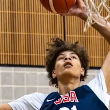 2028 7-foot-2 center Dylan Betts at USA Men's Junior Basketball Mini-Camp