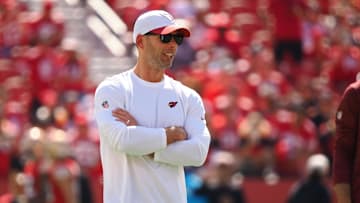 Oct 6, 2024; Santa Clara, California, USA; Arizona Cardinals head coach Jonathan Gannon before the game against the San Francisco 49ers at Levi's Stadium. Mandatory Credit: Kelley L Cox-Imagn Images