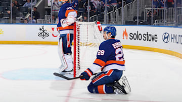 New York Islanders blueliner Alexander Romanov was on the wrong end of a frightening collision on Tuesday night in Dallas.