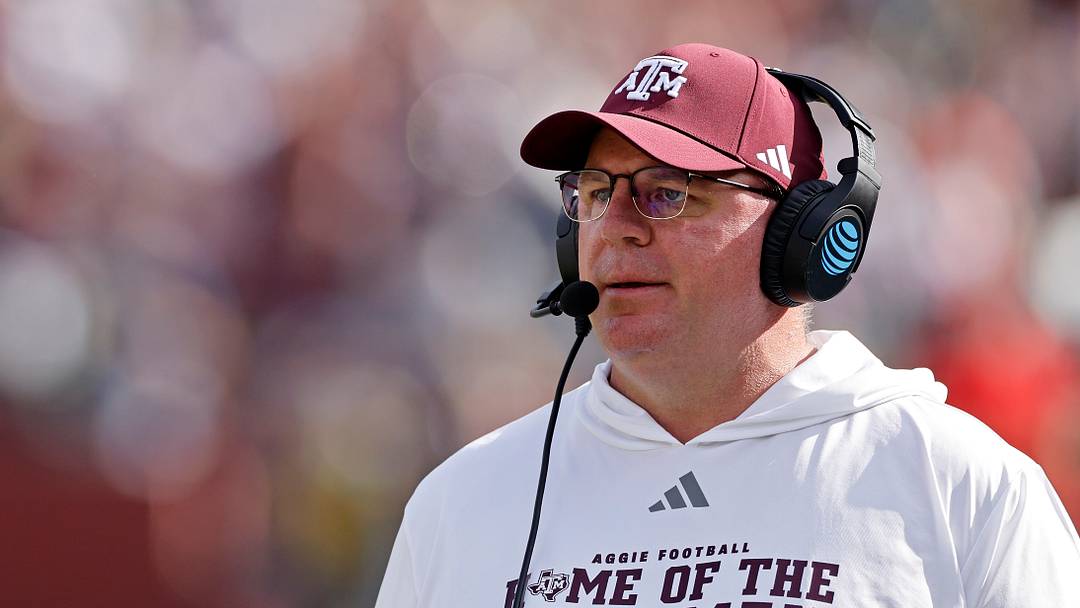Texas A&M head coach Mike Elko