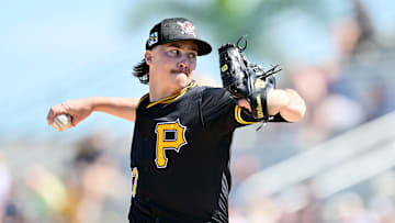 Pittsburgh Pirates pitcher Bubba Chandler takes on the Minnesota Twins in the 2025 Spring Breakout game.
