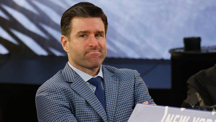 Chris Drury of the New York Rangers attends the NHL Draft at Sphere on June 29, 2024 in Las Vegas, Nevada. (Photo by Bruce Bennett/Getty Images)