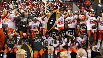 Jan 9, 2017; Tampa, FL, USA;  in the 2017 College Football Playoff National Championship Game in the 2017 College Football Playoff National Championship Game at Raymond James Stadium. Mandatory Credit: Matthew Emmons-Imagn Images
