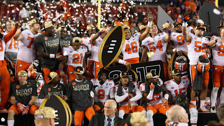 Jan 9, 2017; Tampa, FL, USA;  in the 2017 College Football Playoff National Championship Game in the 2017 College Football Playoff National Championship Game at Raymond James Stadium. Mandatory Credit: Matthew Emmons-Imagn Images