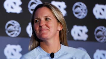 Head coach Courtney Banghart at the 2025 ACC Tipoff 