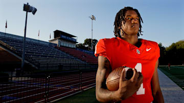 Brentwood Academy wide receiver Kesean Bowman Wednesday, Sept. 17, 2025 in Brentwood, Tenn.
