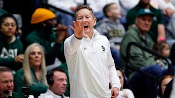 Feb 15, 2025; Fort Collins, Colorado, USA; Colorado State Rams head coach Niko Medved in the first half against the Wyoming Cowboys at Moby Arena. Mandatory Credit: Isaiah J. Downing-Imagn Images