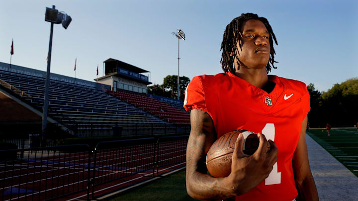 Brentwood Academy wide receiver Kesean Bowman Wednesday, Sept. 17, 2025 in Brentwood, Tenn.