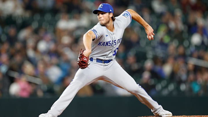 Jake Brentz delivers a pitch for the Kansas City Royals.