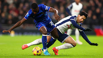 Moises Caicedo crunched into a firm first-half challenge