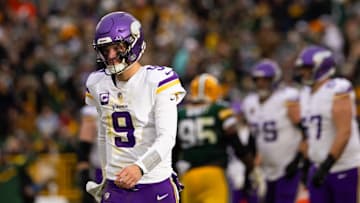 J.J. McCarthy at Lambeau Field. 
