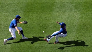 May 1, 2023; New York City, New York, USA; New York Mets right fielder Starling Marte (6) catches a