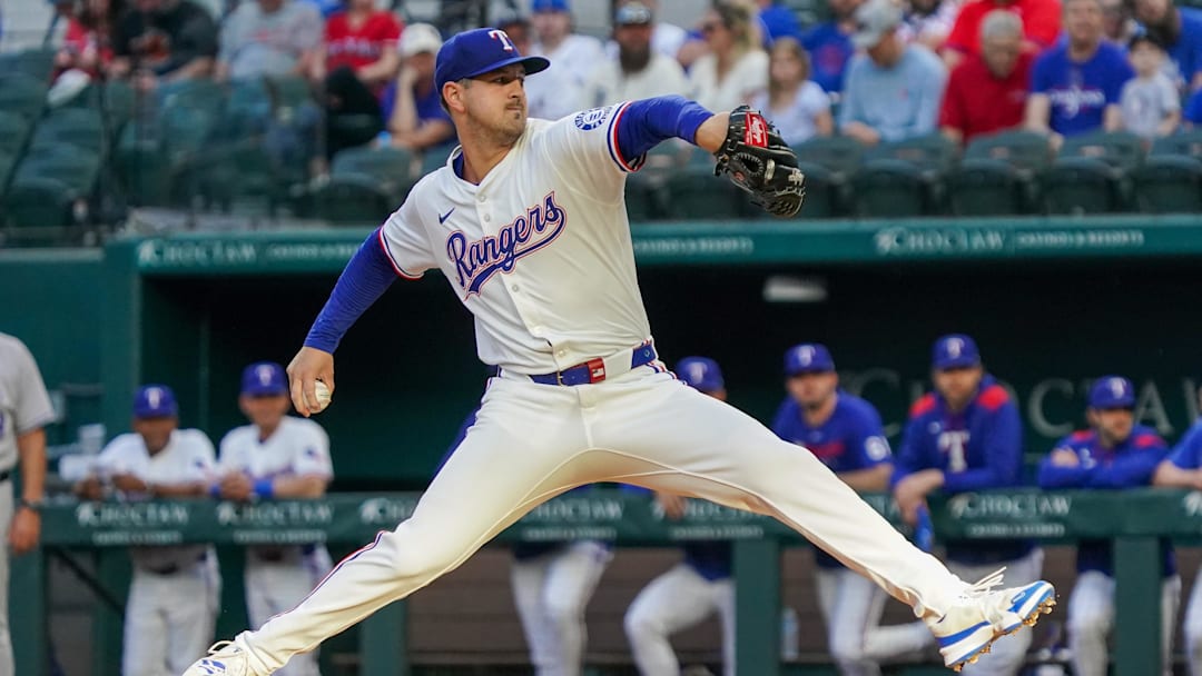 May 12, 2025; Arlington, Texas, USA; Texas Rangers pitcher Tyler Mahle (51) throws to the plate during the first inning against the Colorado Rockies at Globe Life Field. Mandatory Credit: Raymond Carlin III-Imagn Images May 12, 2025; Arlington, Texas, USA; Texas Rangers pitcher Tyler Mahle (51) throws to the plate during the first inning against the Colorado Rockies at Globe Life Field. Mandatory Credit: Raymond Carlin III-Imagn Images