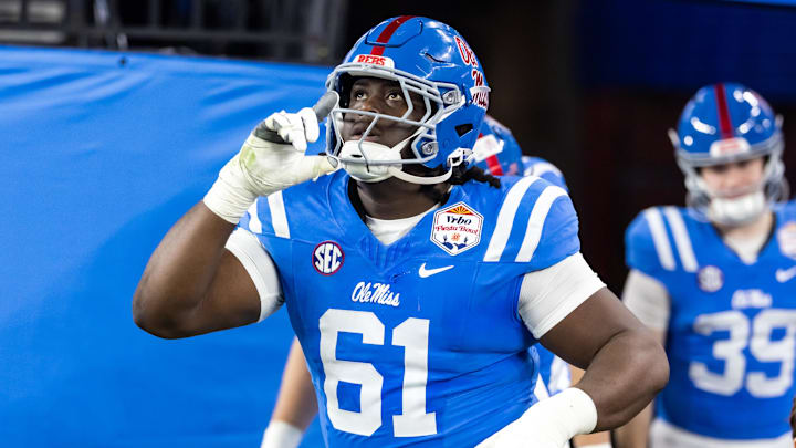 Ole Miss offensive lineman Diego Pounds