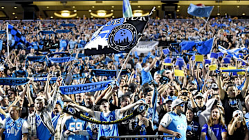 Mar 5, 2022; Charlotte, North Carolina, USA; Charlotte FC fans cheer during the match against the