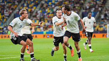 Merlin Röhl bejubelt seinen Siegtreffer gegen Italien. Gegen Frankreich könnte er in der Startelf stehen
