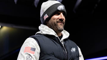 Philadelphia Eagles head coach Nick Sirianni before action against the Washington Commanders at Lincoln Financial Field.