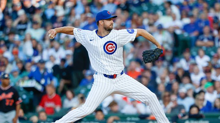 Jul 22, 2026; Chicago, Illinois, USA; Chicago Cubs starting pitcher Colin Rea (53) delivers a pitch against the Detroit Tigers during the first inning at Wrigley Field. Mandatory Credit: Kamil Krzaczynski-Imagn Images