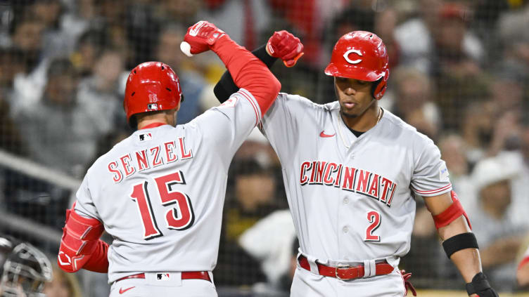 Cincinnati Reds infielders Nick Senzel and Jose Barrero