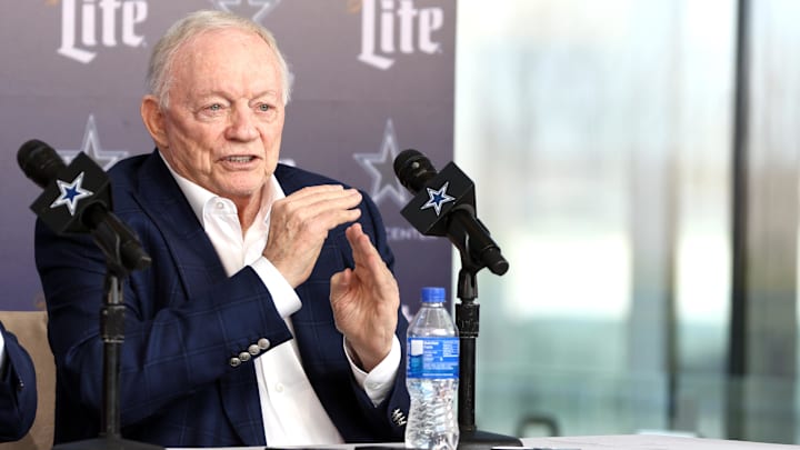 Jerry Jones says he's not going to be aggressive in free agency. Jerry Jones says he's not going to be aggressive in free agency.