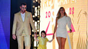 Jul 19, 2022; Los Angeles, CA, USA; American League pitcher Justin Verlander (35) of the Houston Astros and wife Kate Upton during the Red Carpet Show at L.A. Live. 