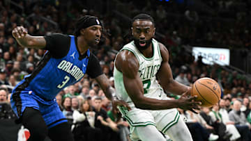 Boston Celtics, Orlando Magic, Jaylen Brown, Jayson Tatum, Kristaps Porzingis, Derrick White, Jrue Holiday, Al Horford