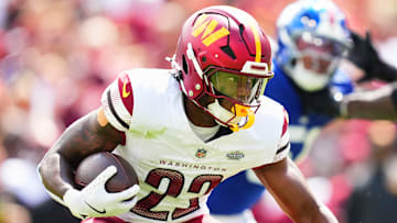 Washington Commanders running back Jacory Croskey-Merritt