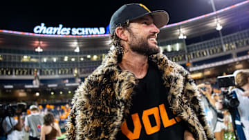 Tennessee head coach Tony Vitello after game three of the NCAA College World Series finals between Tennessee and Texas A&M at Charles Schwab Field in Omaha, Neb., on Monday, June 24, 2024.