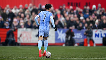Heung-Min Son in action against Tamworth
