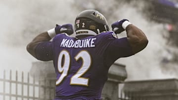 Dec 10, 2023; Baltimore, Maryland, USA;  Baltimore Ravens defensive tackle Justin Madubuike (92)