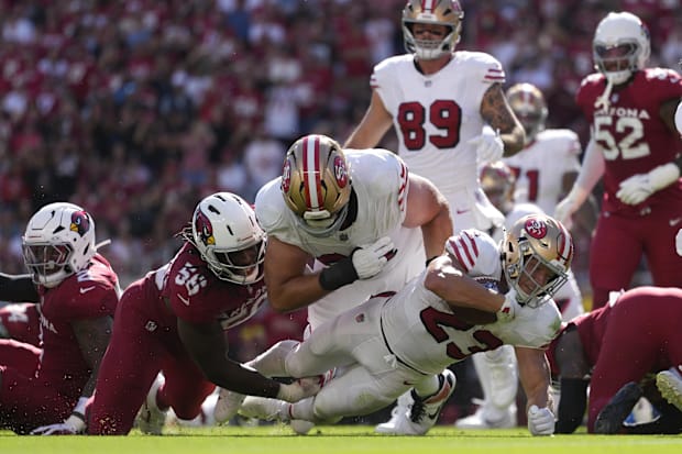 San Francisco 49ers running back Christian McCaffrey (23).