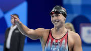 Aug 3, 2024; Nanterre, France; Katie Ledecky (USA) in the women’s 800-meter freestyle final during the Paris 2024 Olympic Summer Games at Paris La Défense Arena. Mandatory Credit: Grace Hollars-USA TODAY Sports