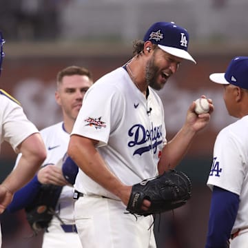 Clayton Kershaw leaves the All-Star game with a souvenier. 