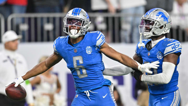 Detroit Lions safety Ifeatu Melifonwu (6) 