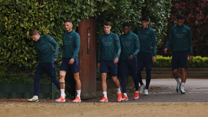 Arsenal Training Session And Press Conference - UEFA Champions League 2023/24 Arsenal Training Session And Press Conference - UEFA Champions League 2023/24