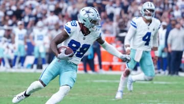 Sep 24, 2023; Glendale, Arizona, USA; Dallas Cowboys wide receiver CeeDee Lamb (88) runs with the ball against the Arizona Cardinals during the second half at State Farm Stadium. Mandatory Credit: Joe Camporeale-USA TODAY Sports