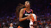 Jul 20, 2024; Phoenix, AZ, USA; Chicago Sky player Angel Reese during the WNBA All Star Game at Footprint Center. Mandatory Credit: Mark J. Rebilas-Imagn Images