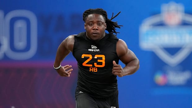 Rutgers running back Kyle Monangai