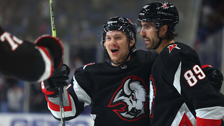 Former Sabres winger Jeff Skinner and current Buffalo forward Alex Tuch