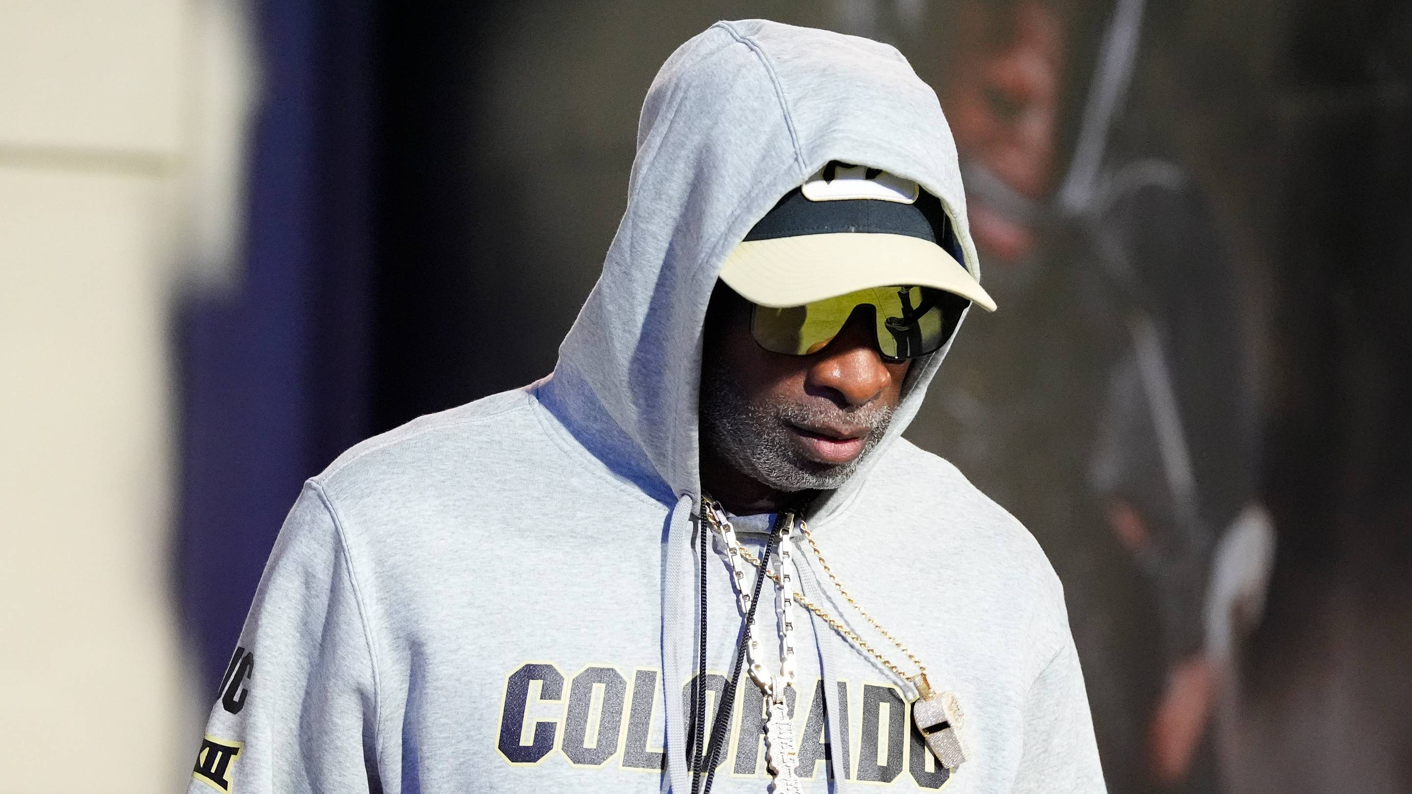 Oct 17, 2026; Boulder, Colorado, USA; Colorado Buffaloes head coach Deion Sanders against the game against the Utah Utes at Folsom Field. Mandatory Credit: Ron Chenoy-Imagn Images | IMAGN IMAGES via Reuters Connect