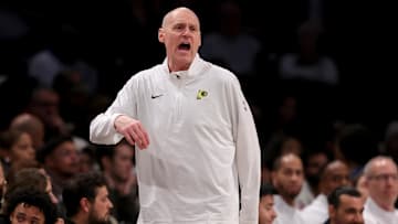Jan 6, 2025; Brooklyn, New York, USA; Indiana Pacers head coach Rick Carlisle coaches against the Brooklyn Nets during the second quarter at Barclays Center. Mandatory Credit: Brad Penner-Imagn Images