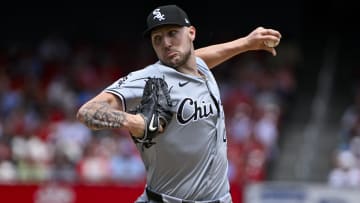 May 5, 2024; St. Louis, Missouri, USA;  Chicago White Sox starting pitcher Garrett Crochet (45) pitches against the St. Louis Cardinals during the first inning at Busch Stadium. Mandatory Credit: Jeff Curry-USA TODAY Sports