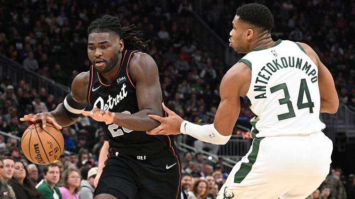 Giannis Antetokounmpo (34). Mandatory Credit: Michael McLoone-Imagn Images