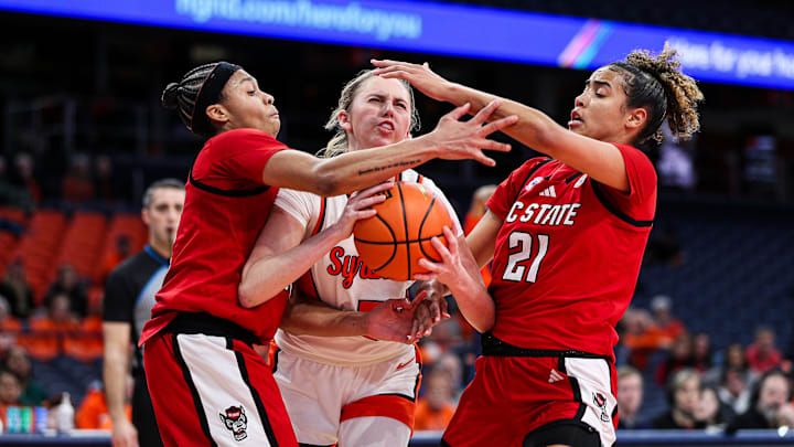 After having a 10-point halftime lead, the Syracuse Orange women’s basketball team fell to 20th-ranked NC State, 74-66.