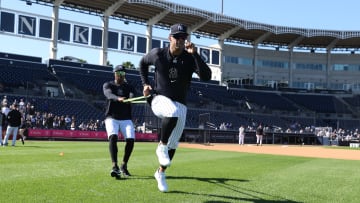 Juan Soto trabaja con los Yankees en el Spring Training