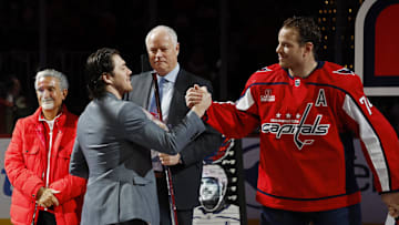 John Carlson, T.J. Oshie, Washington Capitals Mandatory Credit: Geoff Burke-USA TODAY Sports