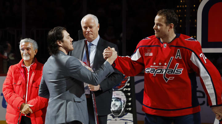 John Carlson, T.J. Oshie, Washington Capitals Mandatory Credit: Geoff Burke-USA TODAY Sports