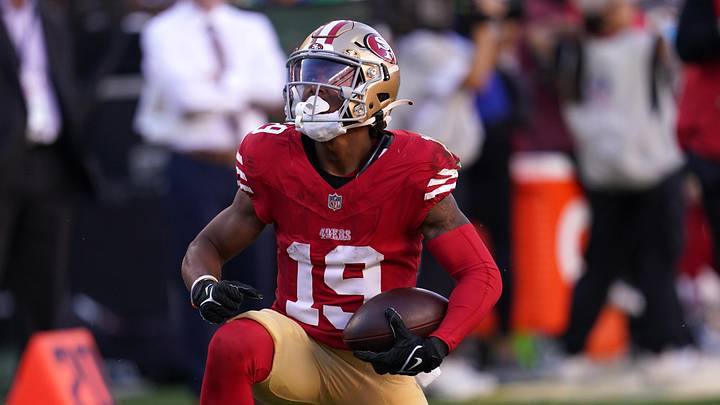 San Francisco 49ers wide receiver Jacob Cowing (19)
