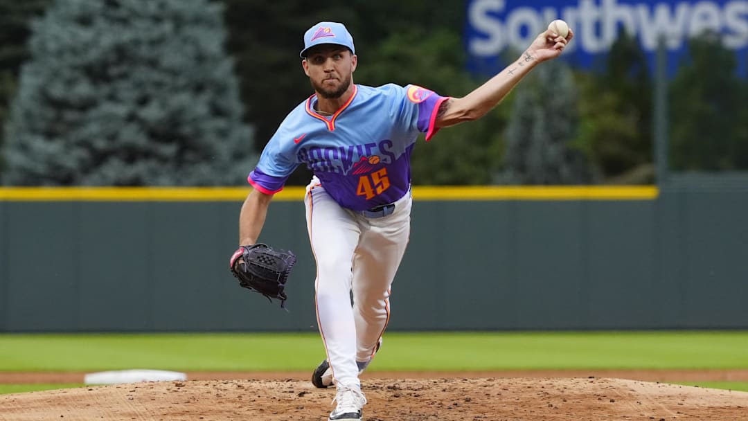 Colorado Rockies relief pitcher Carson Palmquist